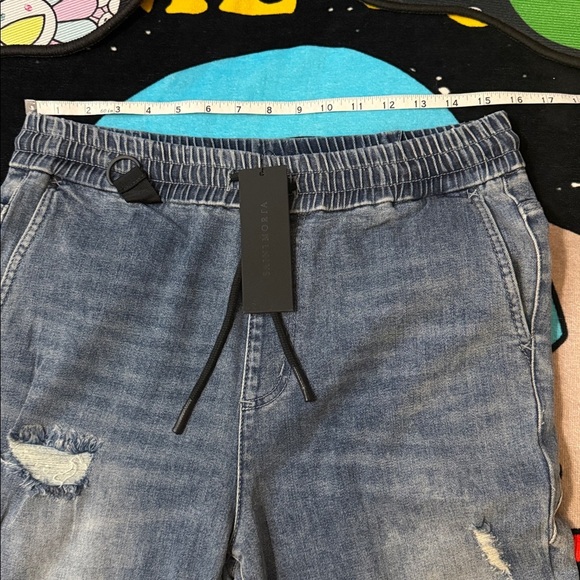 Saint Morta Doomsday Distressed Joggers Vintage Blue - Picture 15 of 15